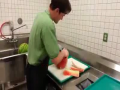 Cutting a Watermelon in 21 Seconds.